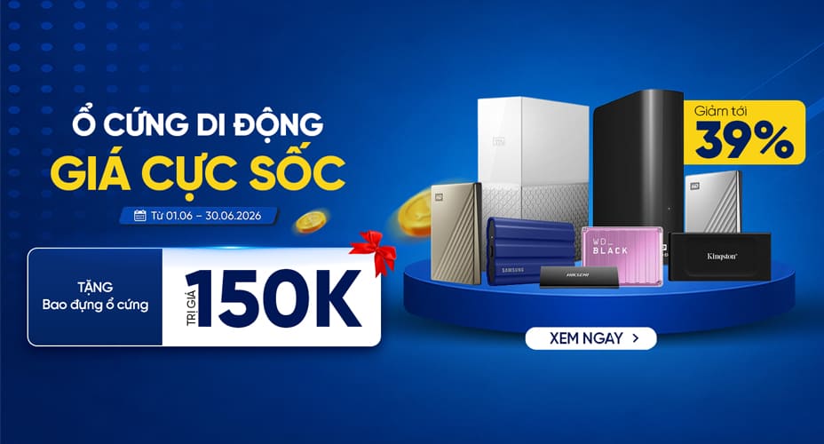 Ổ cứng di động - Giá cực sốc - Cơn lốc quà tặng