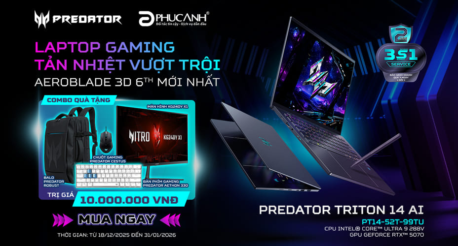 Laptop Gaming - Tản nhiệt vượt trội