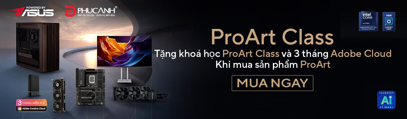 Mua ASUS ProArt – Nhận Adobe miễn phí
