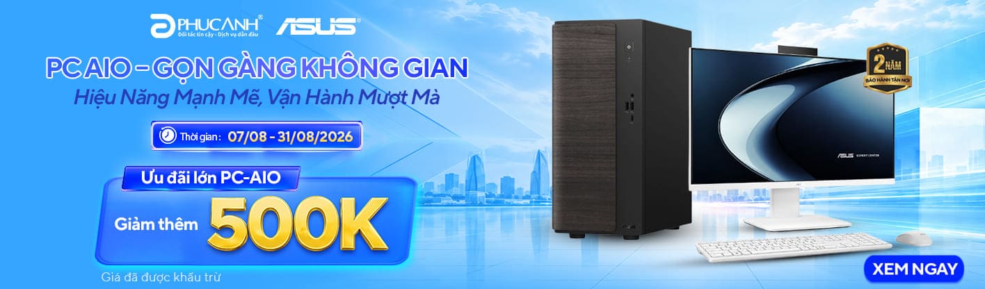 PC-AIO gọn gàng không gian