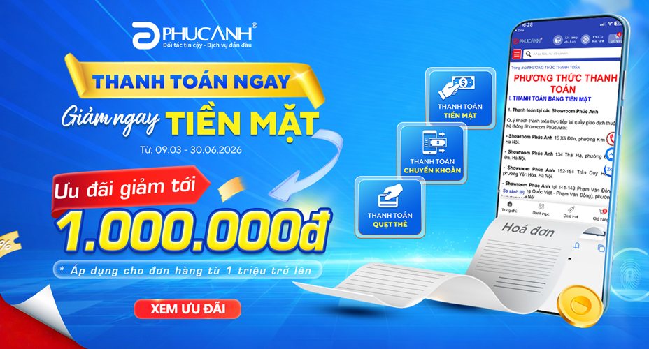 Thanh Toán Ngay – Giảm ngay tiền mặt