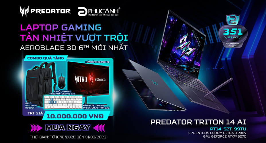 Laptop Gaming - Tản nhiệt vượt trội