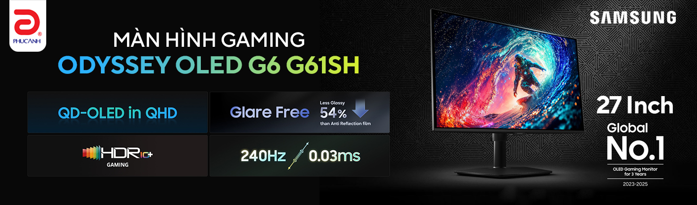 Màn Hình Gaming Odyssey OLED G6 G61SH QHD 240Hz