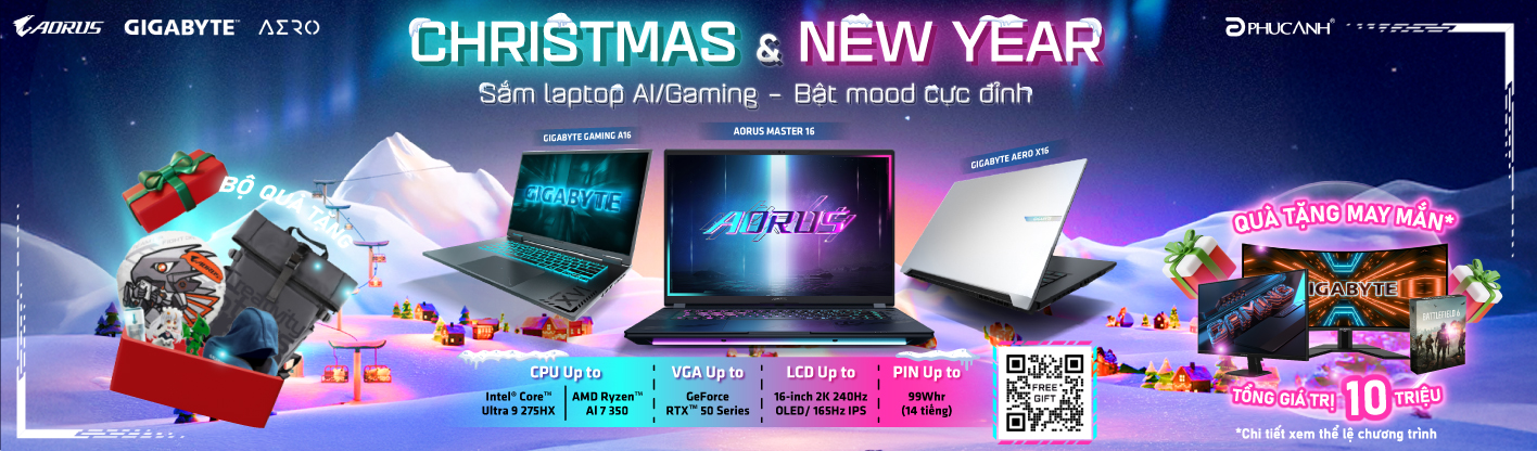 Christmas & New Year – Sắm Laptop AI/Gaming