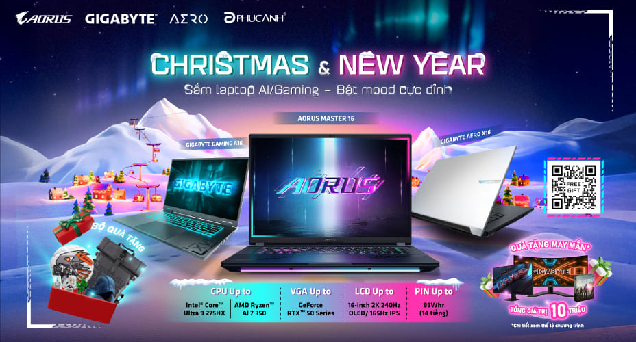 Christmas & New Year – Sắm Laptop AI/Gaming