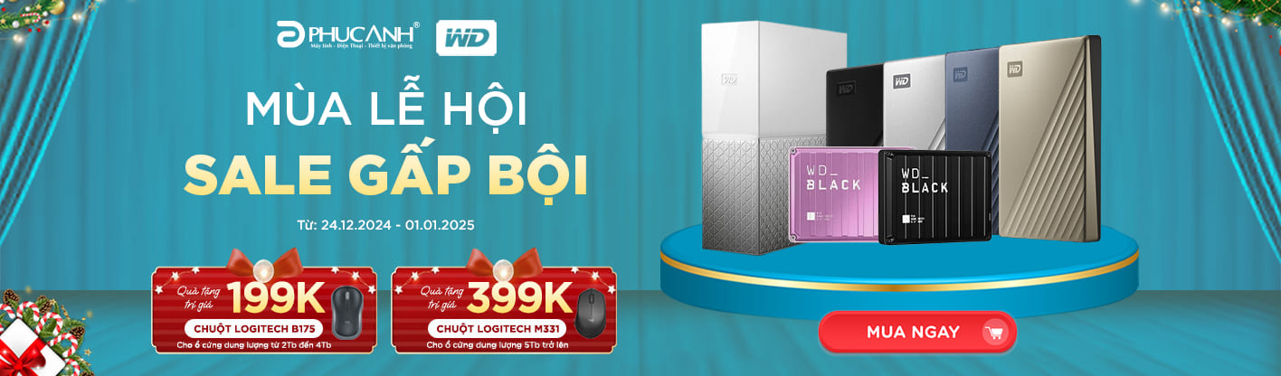 Mùa lễ hội - Sale gấp bội với ổ cứng WD