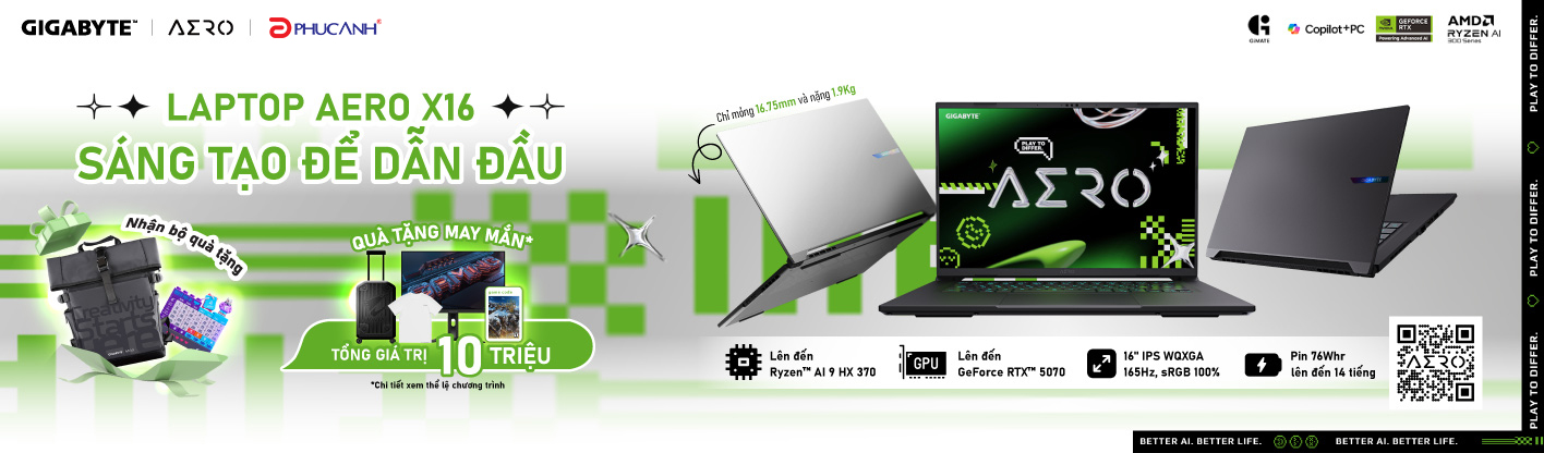 Laptop AERO X16 - Sáng tạo để dẫn đầu