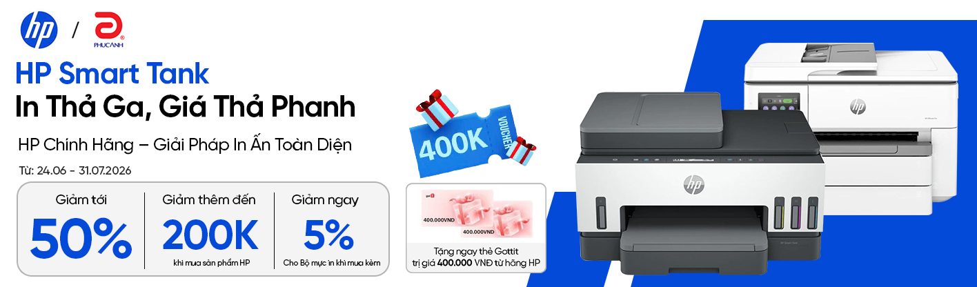 HP Smart Tank - In Thả Ga, Giá Thả Phanh