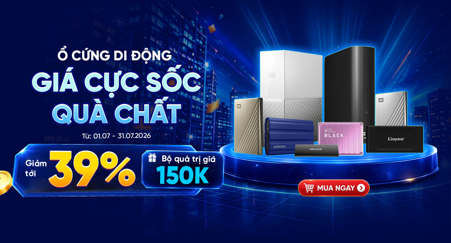 Ổ cứng di động - Giá cực sốc - Cơn lốc quà tặng