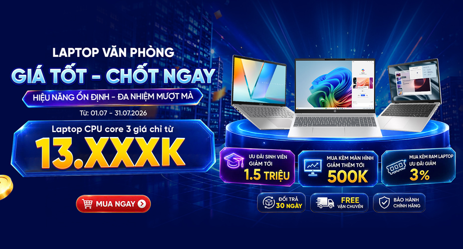 Laptop Đa Nhiệm - Hiện Đại Mỏng Nhẹ