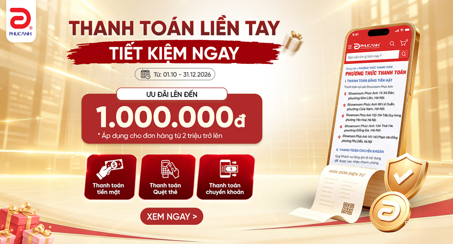 Thanh Toán Ngay – Giảm ngay tiền mặt