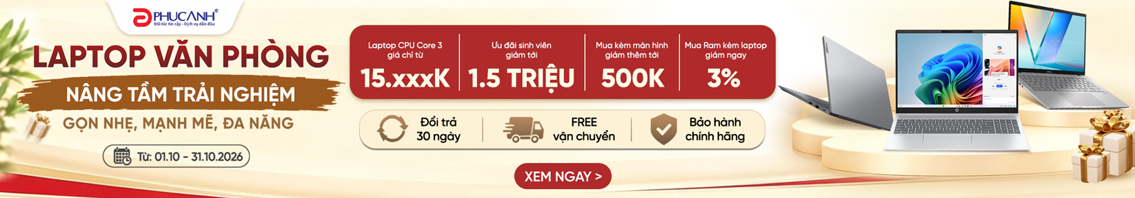 Laptop Đa Nhiệm - Hiện Đại Mỏng Nhẹ - Hiệu Năng Cao