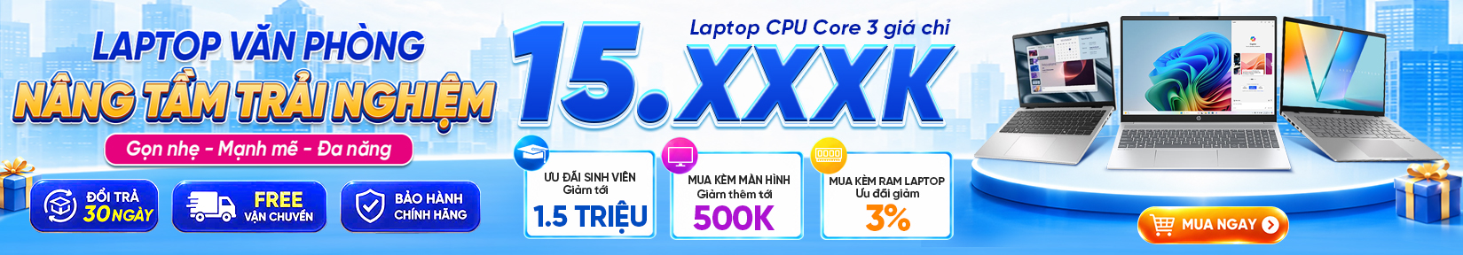 Laptop Đa Nhiệm - Hiện Đại Mỏng Nhẹ - Hiệu Năng Cao