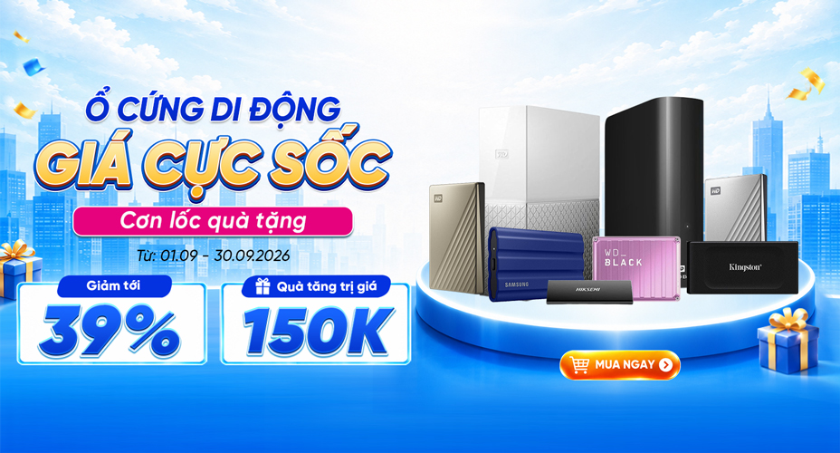 Ổ cứng di động - Giá cực sốc - Cơn lốc quà tặng