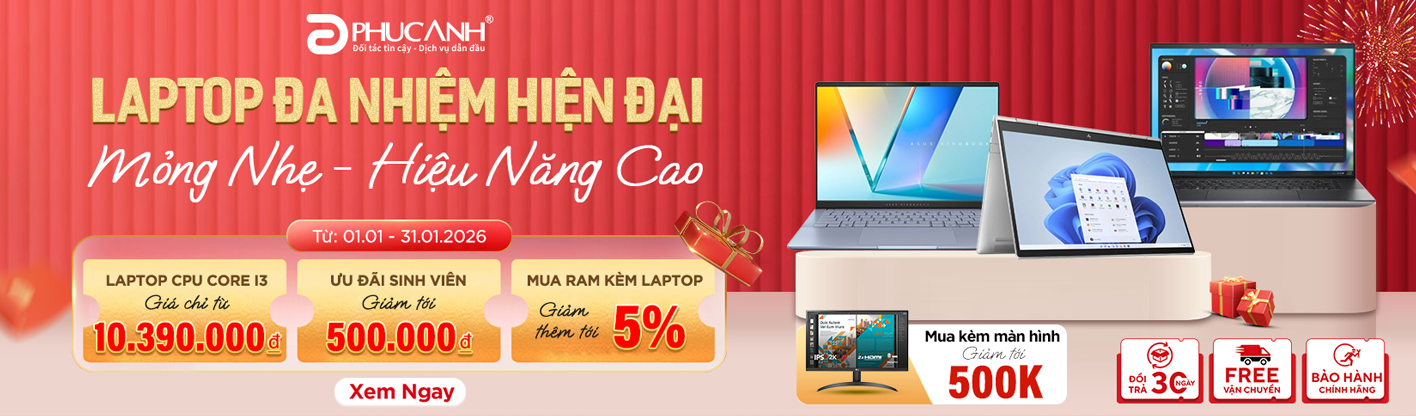 Laptop Đa Nhiệm - Hiện Đại Mỏng Nhẹ