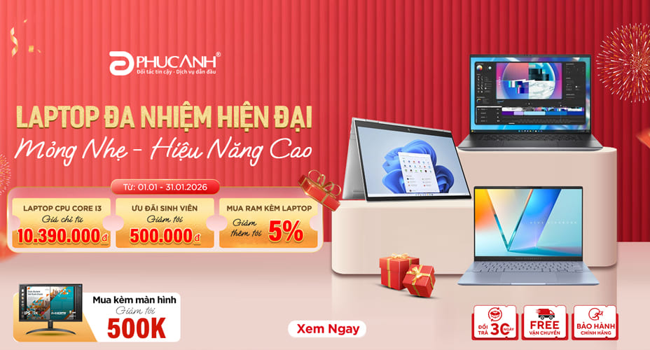 Laptop Đa Nhiệm - Hiện Đại Mỏng Nhẹ
