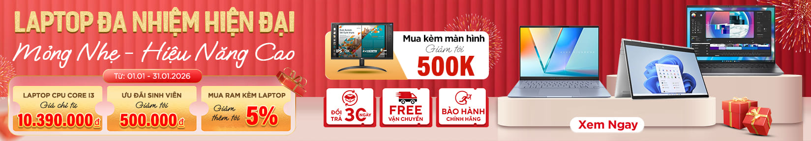 Laptop Đa Nhiệm - Hiện Đại Mỏng Nhẹ - Hiệu Năng Cao