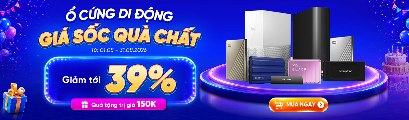 Ổ cứng di động - Giá cực sốc - Cơn lốc quà tặng