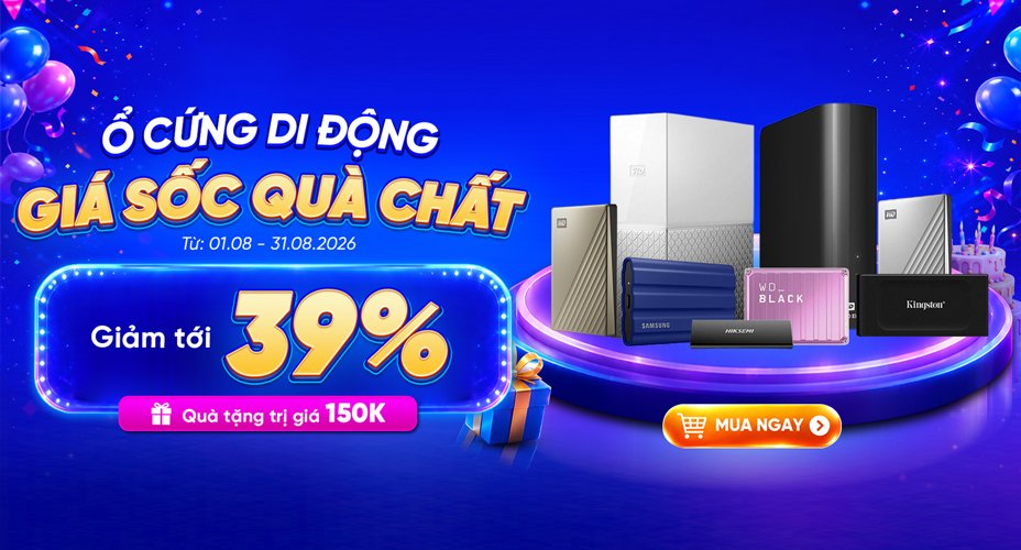 Ổ cứng di động - Giá cực sốc - Cơn lốc quà tặng