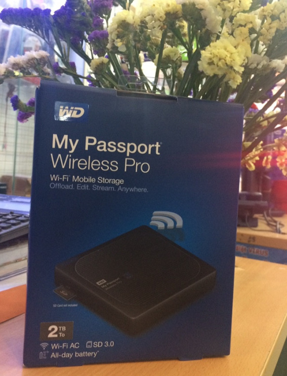 Ổ cứng di động Western Digital My PP Wireless Pro 2Tb USB3.0 - Đen