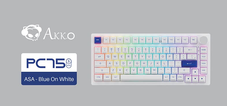 Bàn phím cơ AKKO PC75B Plus Blue on White Wireless Akko CS Jelly Black Switch