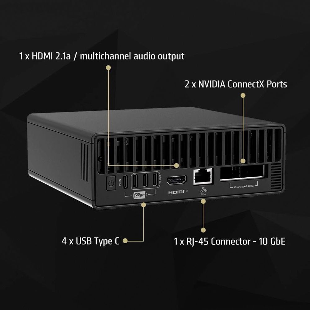 Mini PC MSI EdgeXpert-55SVN-BGB104TG4 (20-core Arm,10 Cortex-X925 + 10 Cortex A725/ 128Gb/ 4TB SSD/ Wifi + BT/ NoOS