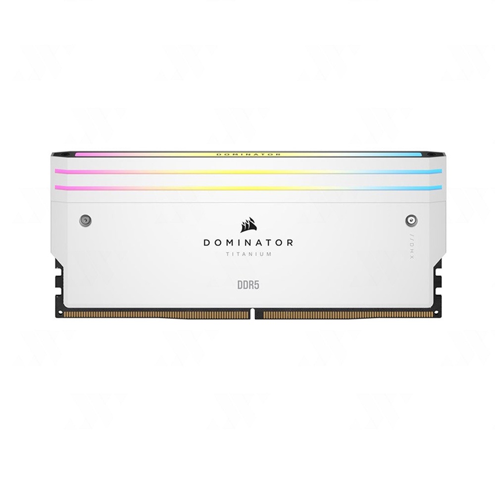Ram desktop Corsair DOMINATOR TITANIUM RGB White 64GB (2x32GB) DDR5 6000MHz (CMP64GX5M2B6000C30W)