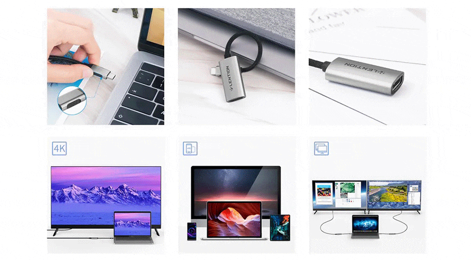 Bộ chuyển đổi Lention CU607H USB-C sang HDMI