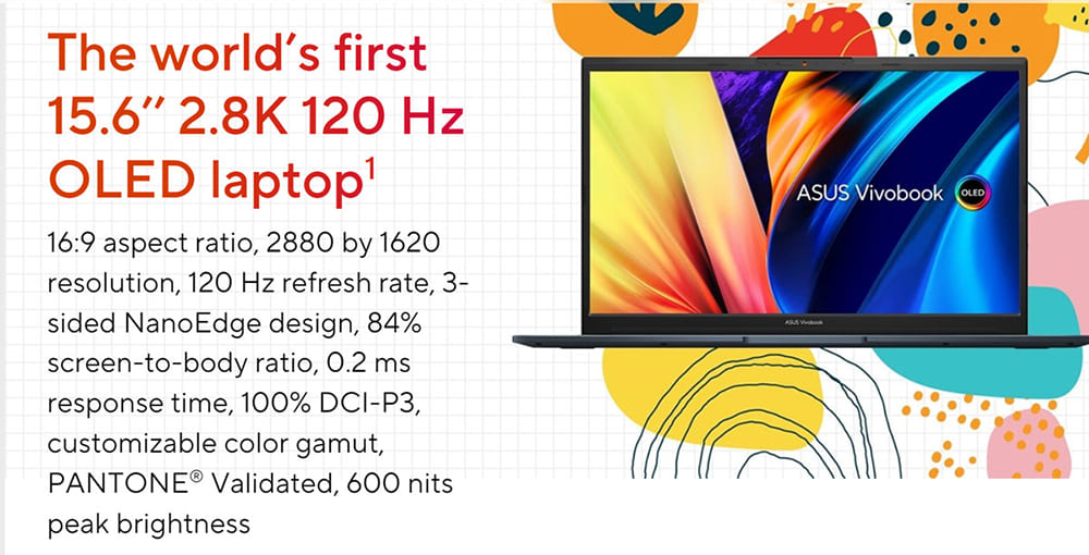 Laptop Asus Vivobook Pro OLED M6500QC-MA002W