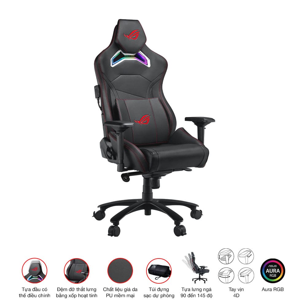 Ghế Game Asus ROG CHARIOT X RGB Black