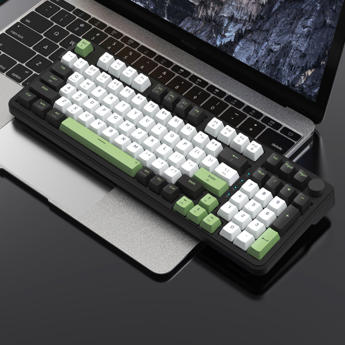 Bàn phím cơ không dây E-Dra EK398W Black Blueberry Linear switch