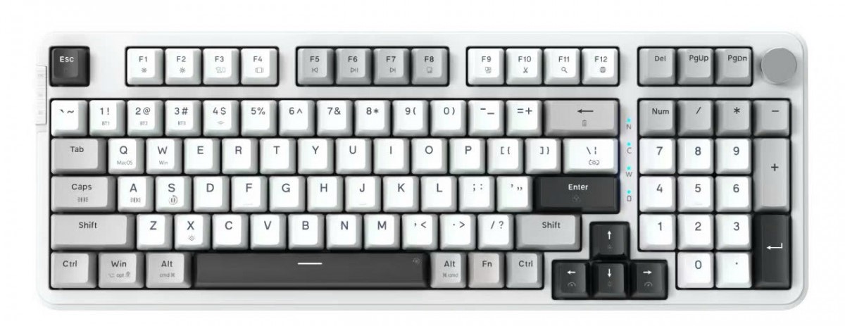 B&agrave;n ph&iacute;m cơ kh&ocirc;ng d&acirc;y E-Dra EK398W White Blueberry Linear switch