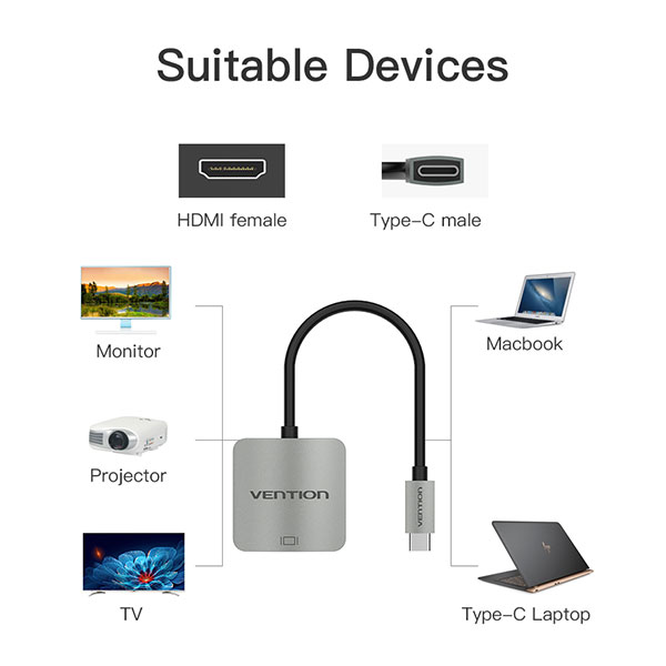 Cáp chuyển Vention CGLHA USB-C (Type C) sang HDMI
