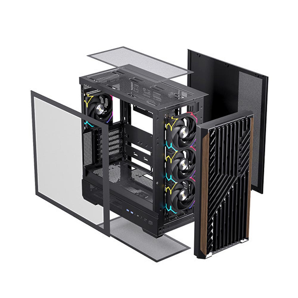 Vỏ m&aacute;y t&iacute;nh EINAREX P800 RGB Black