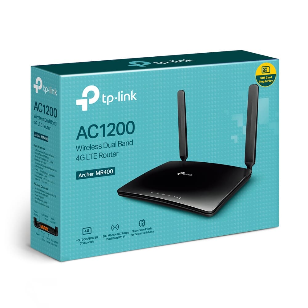 Bộ phát wifi 4G TP-Link Archer MR400 LTE AC1200