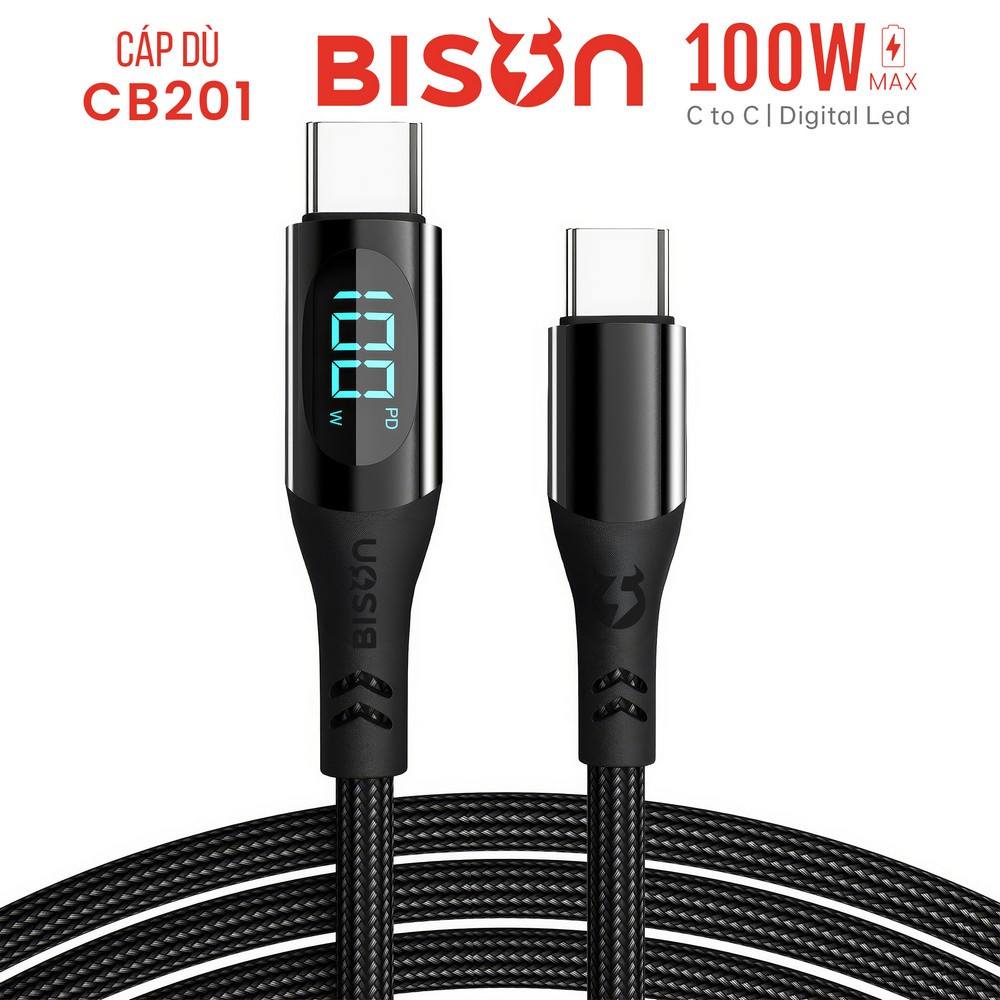 Cáp Bison type C - type C 1.2m CB201 