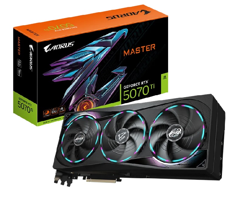 Card đồ họa Gigabyte AORUS GeForce RTX 5070 Ti MASTER 16G GDDR7 (N507TAORUS M-16GD) 
