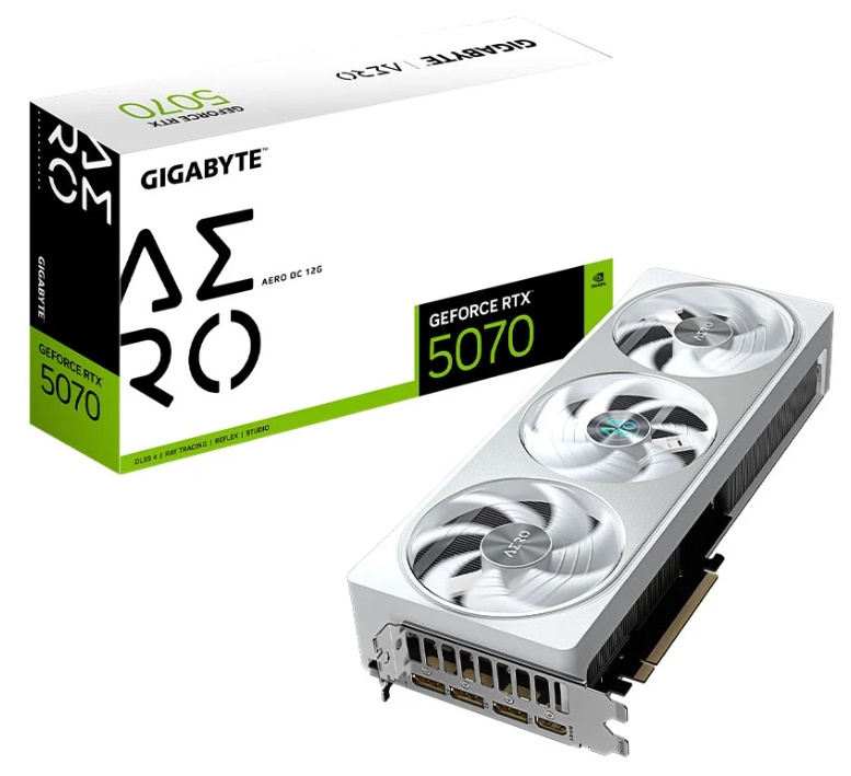 Card đồ họa Gigabyte GeForce RTX 5070 AERO OC 12G GDDR7 (N5070AERO OC-12GD) 