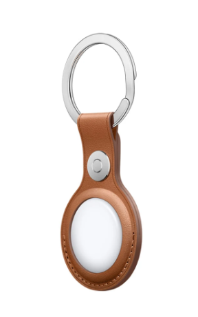 Dây đeo Apple AirTag Leather Key Ring - Brown