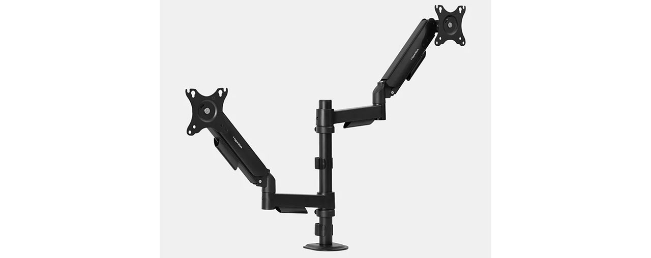 Gi&aacute; treo m&agrave;n h&igrave;nh HyperWork P1 Dual 2025 DPA0125 (2 m&agrave;n h&igrave;nh/ 22inch - 32inch/ Đen/ Gắn b&agrave;n) (ID: 60334)