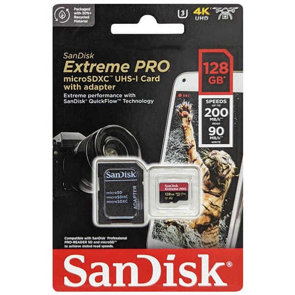 Micro SD Sandisk Extreme Pro SDXC V30 128Gb 