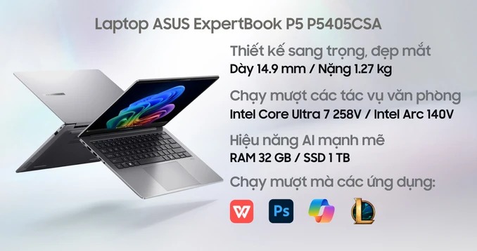 Các mẫu Laptop Intel Ultra 7 được ưa chuộng hiện nay