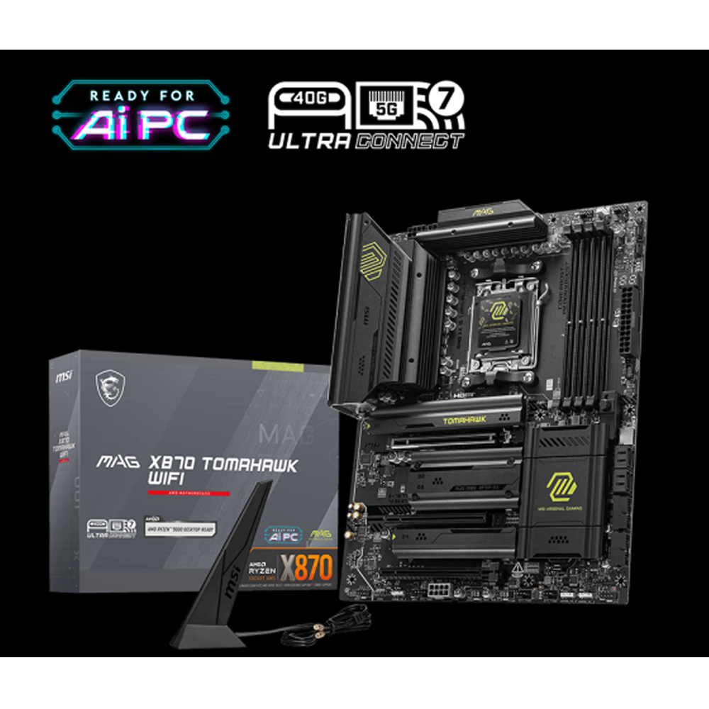 Mainboard MSI MAG X870 TOMAHAWK WIFI (AMD X870/ Socket AM5/ ATX/ 4 khe ram/ DDR5/ 5 Gigabit LAN)