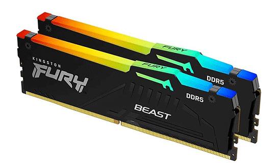 Ram desktop Kingston FURY Beast RGB 64GB (2x32GB) DDR5 5600Mhz (KF556C40BBAK2-64)