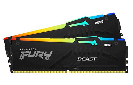 Ram desktop Kingston FURY Beast RGB 64GB (2x32GB) DDR5 5600Mhz (KF556C40BBAK2-64)