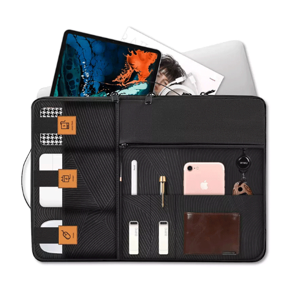 T&uacute;i chống sốc laptop WIWU ALPHA DOUBLE LAYER SLEEVE 14 inch m&agrave;u x&aacute;m