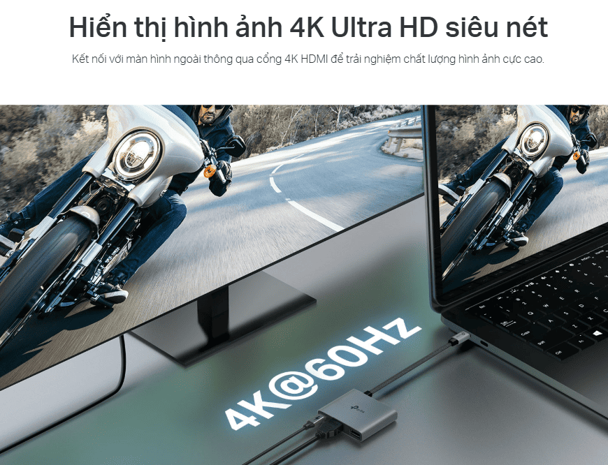 Bộ Chuyển TP-Link UH3020C – Giải Pháp Kết Nối Hoàn Hảo 3 Trong 1 Qua USB-C