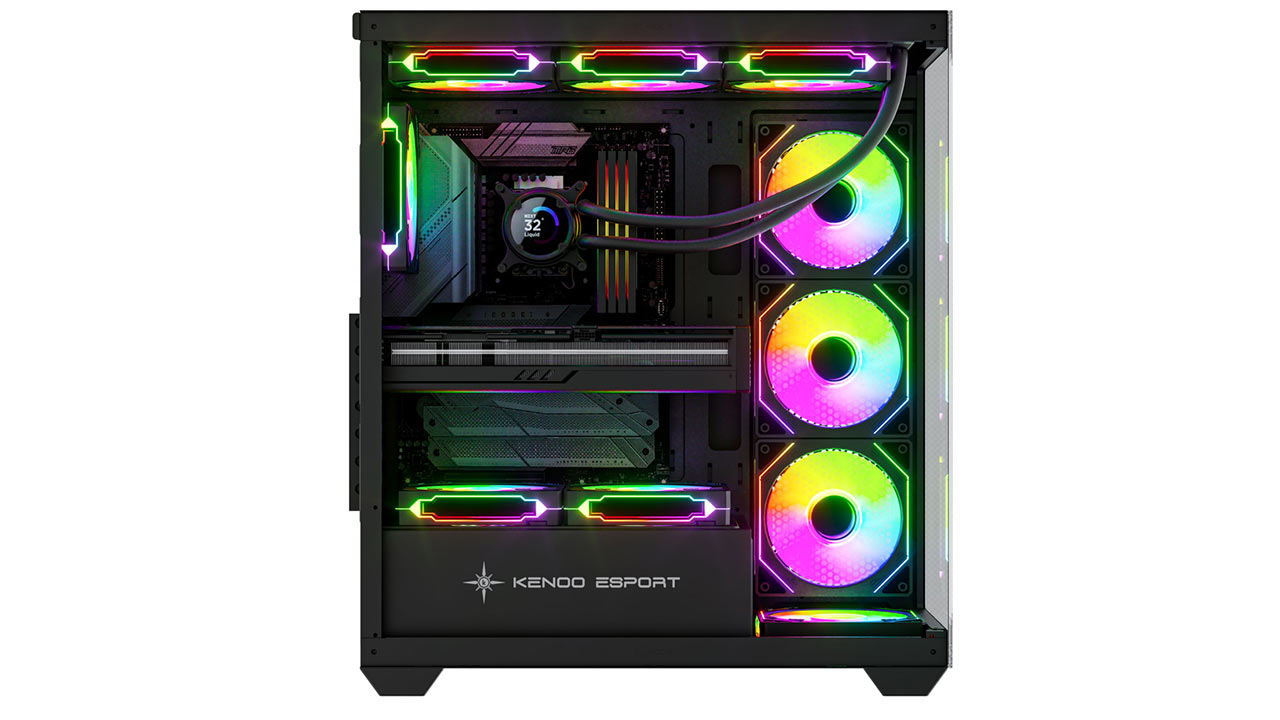Vỏ máy tính KENOO ESPORT FK820 - Màu Đen (Mid Tower/ E-ATX/ Đen)