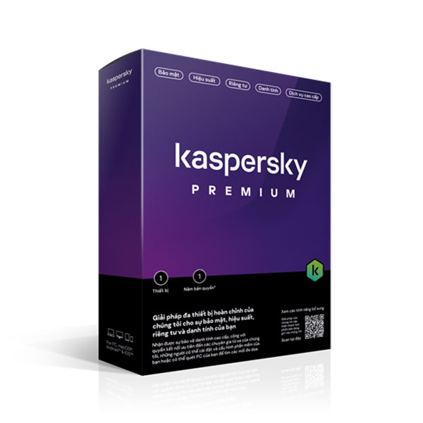 Phần mềm diệt virut Kaspersky Premium (1 thiết bị/ năm)
