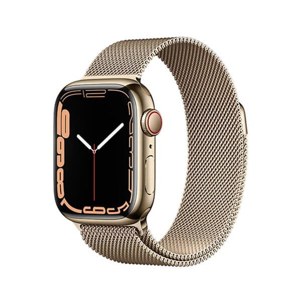 Đồng hồ thông minh Apple Watch Series7 45mm 4G Viền Thép -Dây Thép Gold (MKJY3VN/A)